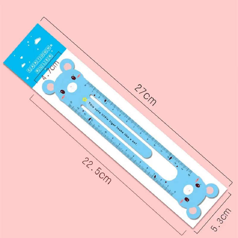 Kawaii Animal Clip-On Rulers – 2-in-1 Bookmark & 15cm Measuring Tool