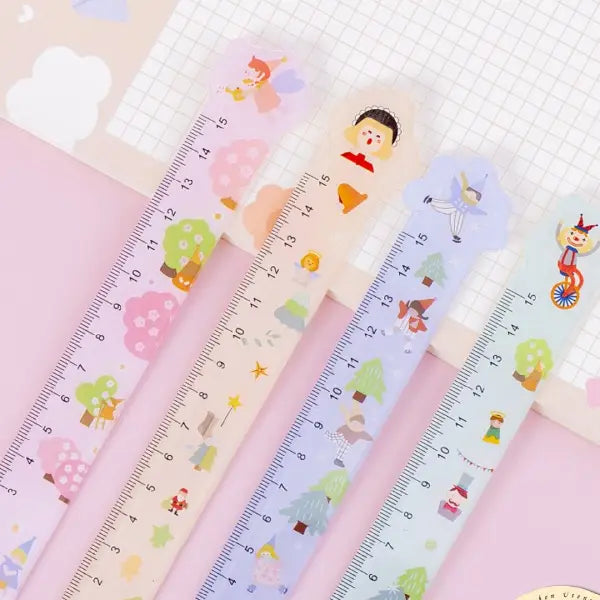 Cute Cartoon Graphics with Durable 15cm Ruler
