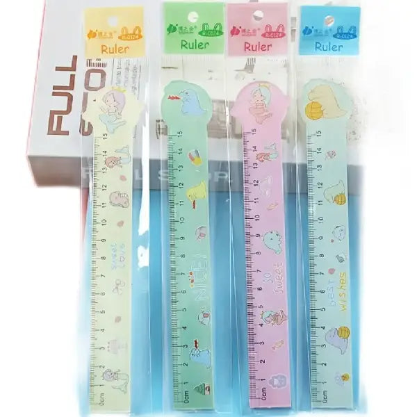 Cute Mermaid & Dinosaur Designs Character 15cm Ruler