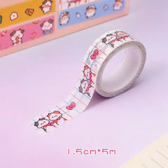 Moo-dy & Cute: Pastel Cartoon Cow Washi Tape