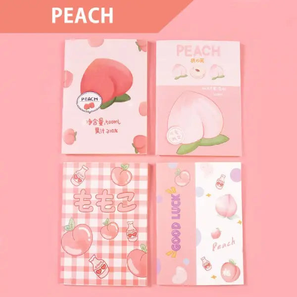 Pink Peach Illustration - Aesthetic Cover A5 Notebook