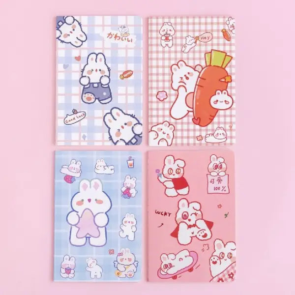 Lucky Cape Rabbit Illustration - Aesthetic Cover A5 Notebook