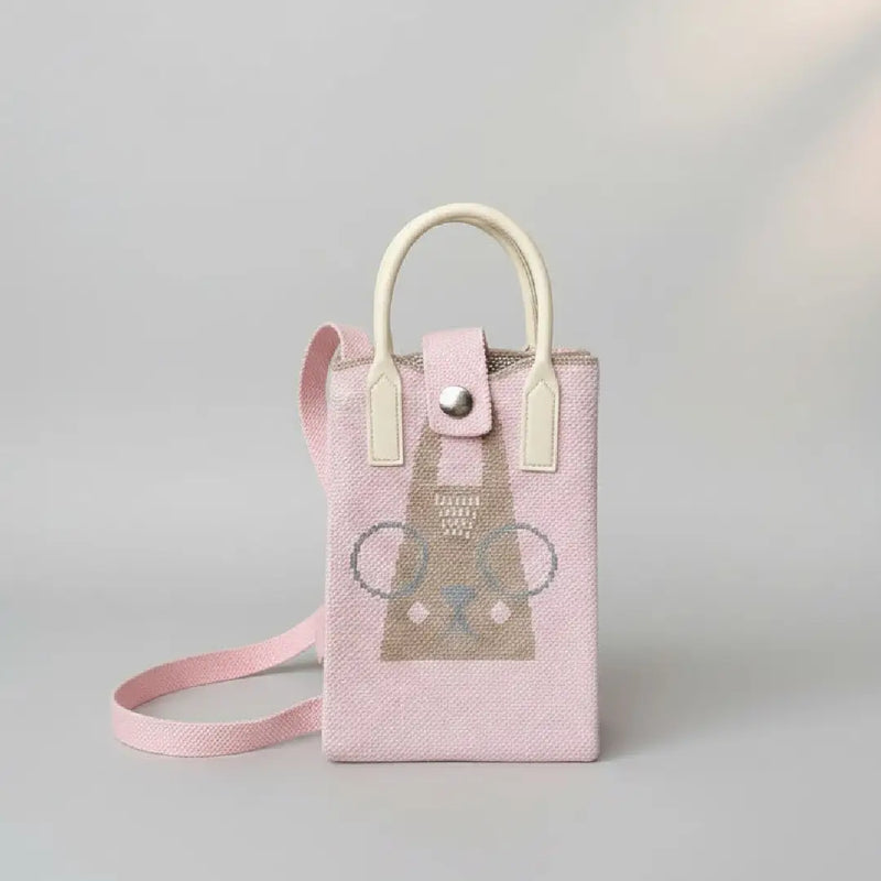 Kawaii Mini Canvas Crossbody Bag – Aesthetic Phone Purse with Cute Graphic Prints