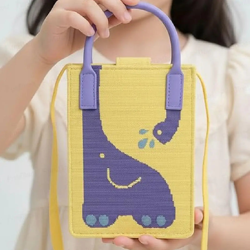 Kawaii Mini Canvas Crossbody Bag – Aesthetic Phone Purse with Cute Graphic Prints