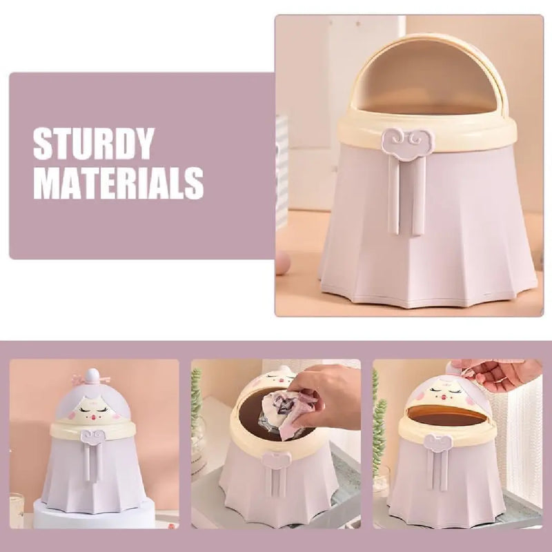 Cute Princess Shaped Trash Can Charming Royal Decor