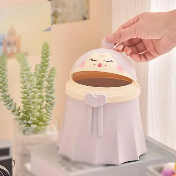 Cute Princess Shaped Trash Can Charming Royal Decor
