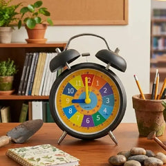Rainbow Dial Classic Alarm Clock –  Kids Learning & Home Decor