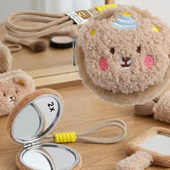Adorable Plush Animal Pocket Mirror – Keychain for Girly