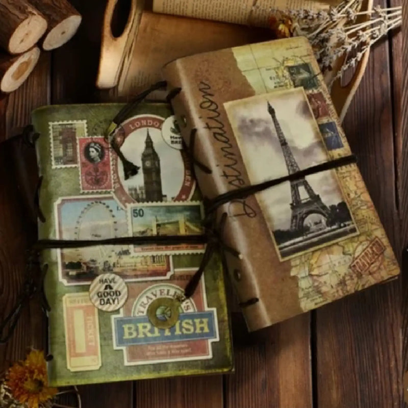 Vintage Retro Style Journal-Scrapbook