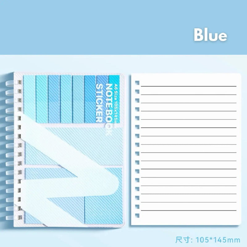 All-in-One Sticky Notes and Tabs Organizer-Spiral Notebook Adhesive Sheets
