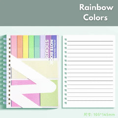 All-in-One Sticky Notes and Tabs Organizer-Spiral Notebook Adhesive Sheets