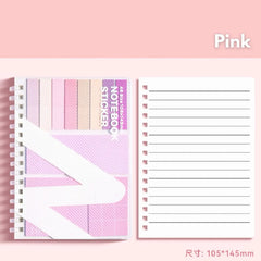 All-in-One Sticky Notes and Tabs Organizer-Spiral Notebook Adhesive Sheets