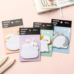 Cartoon Pet Shaped Series Vertical Sticky Notes 30 Sheets