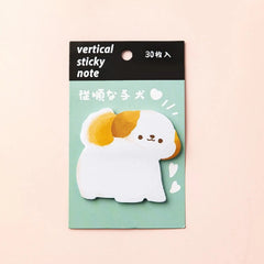 Cartoon Pet Shaped Series Vertical Sticky Notes 30 Sheets