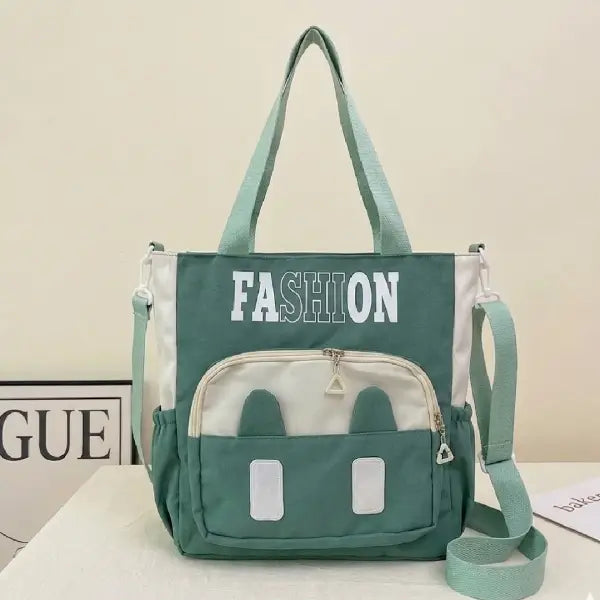 Blush Bunny Pocket Korean Style Tote Bag