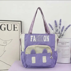 Blush Bunny Pocket Korean Style Tote Bag