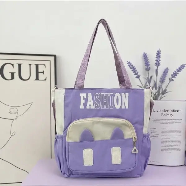 Blush Bunny Pocket Korean Style Tote Bag