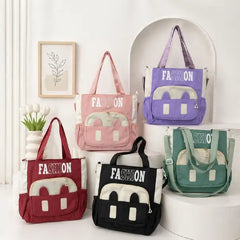 Blush Bunny Pocket Korean Style Tote Bag
