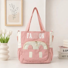 Blush Bunny Pocket Korean Style Tote Bag