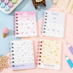 Adorable Bow - Aesthetic A7 Mini Spiral Notepad
