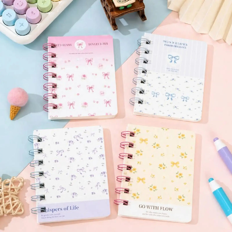 Adorable Bow - Aesthetic A7 Mini Spiral Notepad