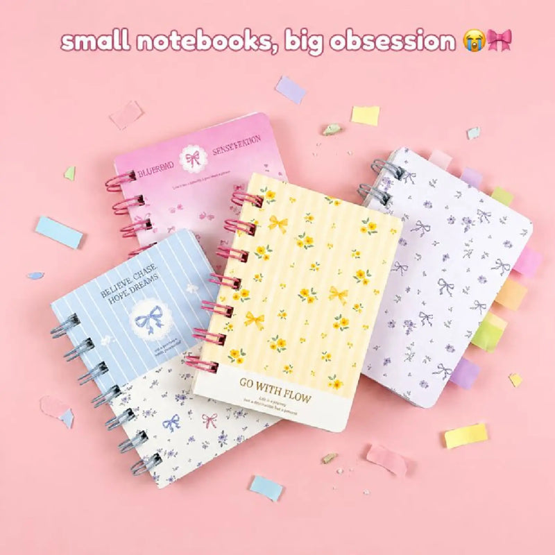 Adorable Bow - Aesthetic A7 Mini Spiral Notepad