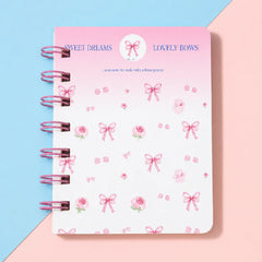 Adorable Bow - Aesthetic A7 Mini Spiral Notepad