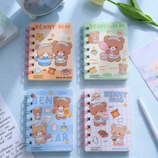 Adorable Baby Bear - Aesthetic A7 Mini Spiral Notepad