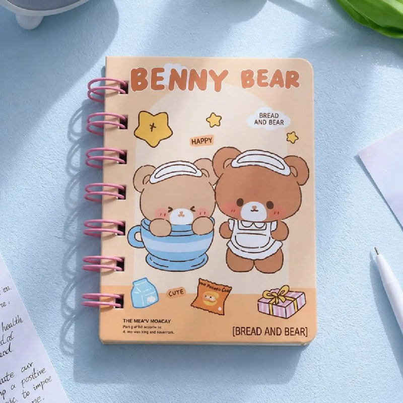 Adorable Baby Bear - Aesthetic A7 Mini Spiral Notepad