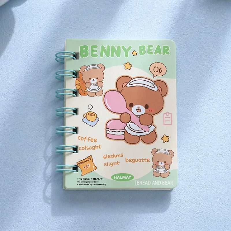 Adorable Baby Bear - Aesthetic A7 Mini Spiral Notepad