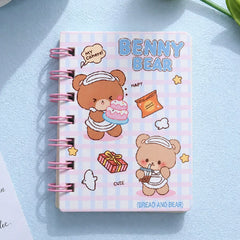 Adorable Baby Bear - Aesthetic A7 Mini Spiral Notepad