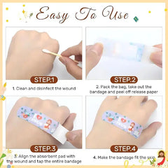 Cartoon Themed Waterproof Bandages / Band-Aids