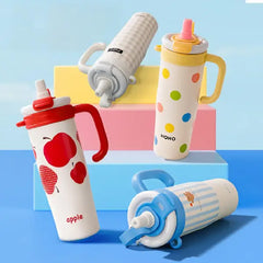 Aesthetic Pastel Insulated Travel Tumbler with Built-In Straw – 1200ml