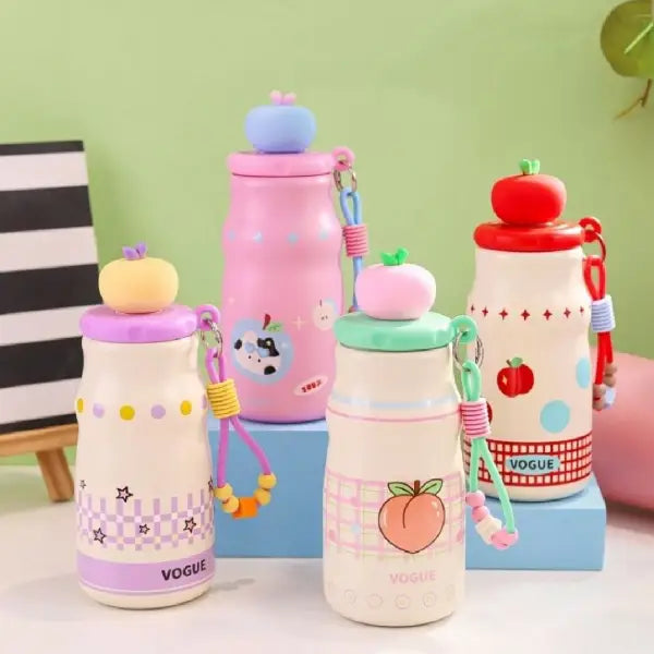 Sweet Apple Lid Aesthetic Thermal Water Bottle 480ml