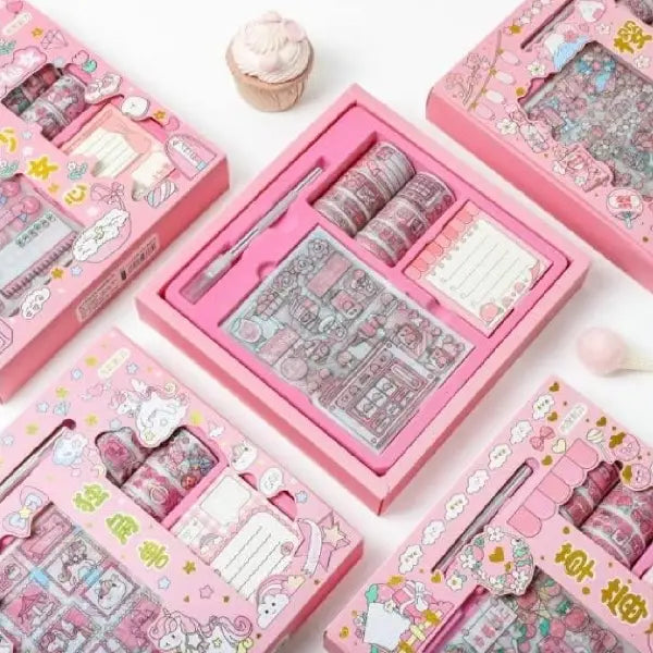 Unicorn Washi Tape and Sticker Set - Kawaii Journaling