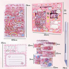 Unicorn Washi Tape and Sticker Set - Kawaii Journaling