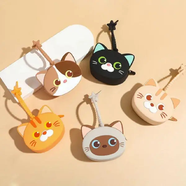Silicone Kitten Coin Pouch with Hanging Strap