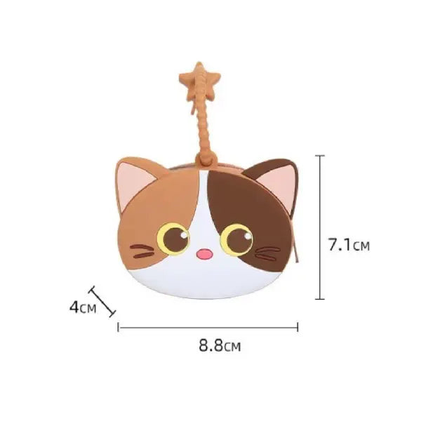 Silicone Kitten Coin Pouch with Hanging Strap