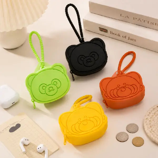 Cute Silicone Coin Pouch Keychain
