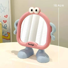 Cartoon Desktop Makeup Mirror with Stand