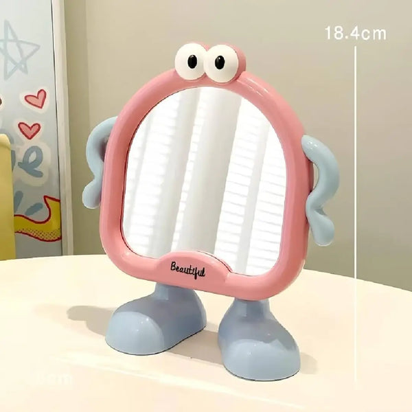Cartoon Desktop Makeup Mirror with Stand