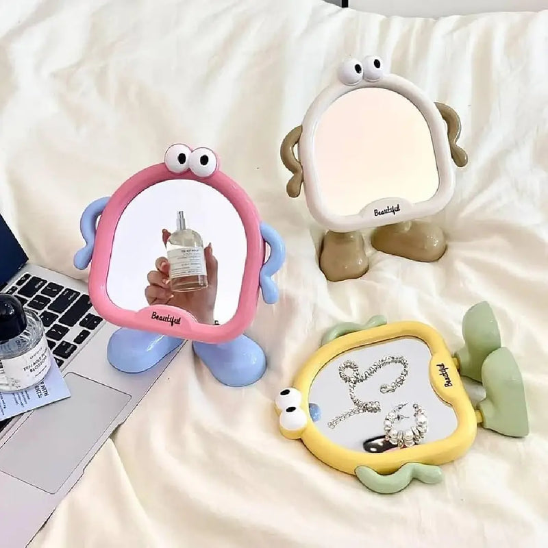 Cartoon Desktop Makeup Mirror with Stand