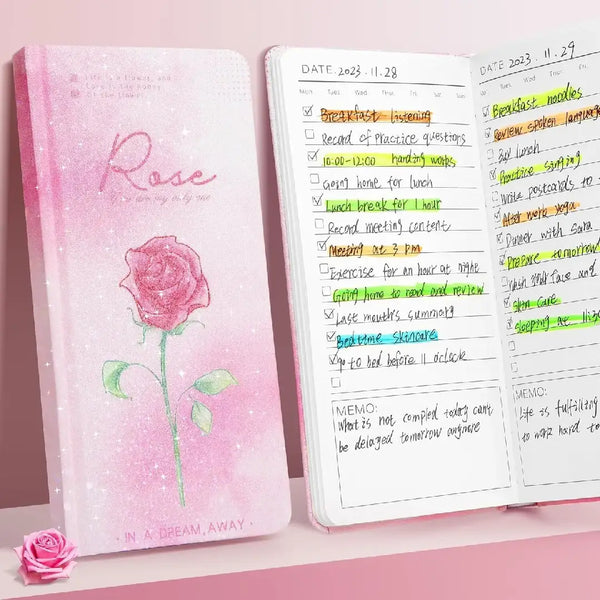 Cute Aesthetic Rose Floral  Planners