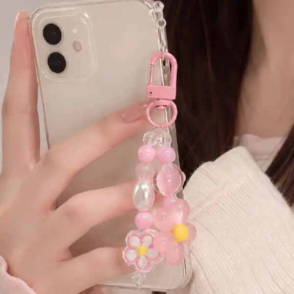 Pastel Pink Floral Charms
