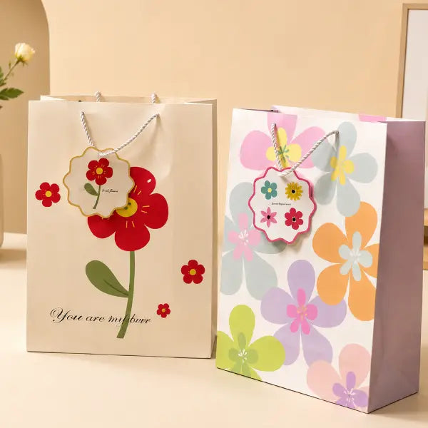 Pastel Floral Paper Gift Bag