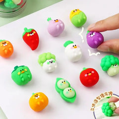 3D Veggie Mini 12 Erasers Jar
