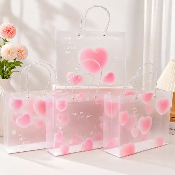 Valentine Heart Transparent PVC Gift Bag