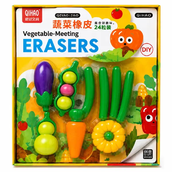 Veggie Fun DIY Eraser Set
