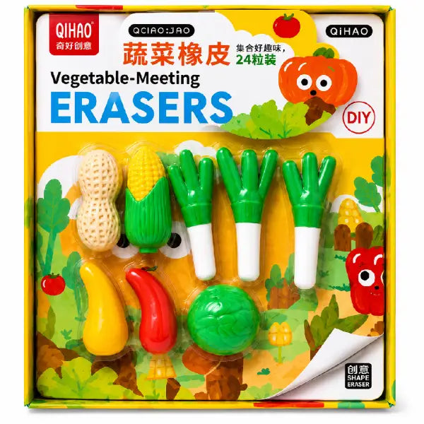 Veggie Fun DIY Eraser Set