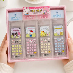 Sanrio Style Ruler with Calculator Design - 12 CM